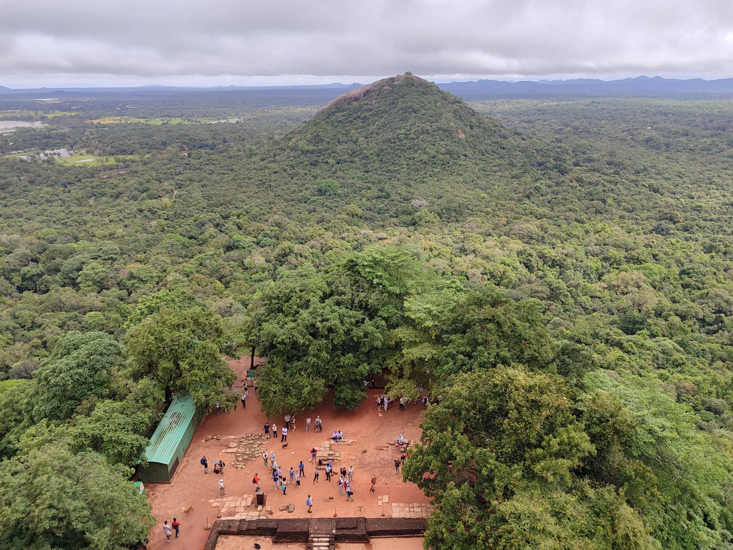 The plain and the neighbouring rock seen from high on Sigiriya
